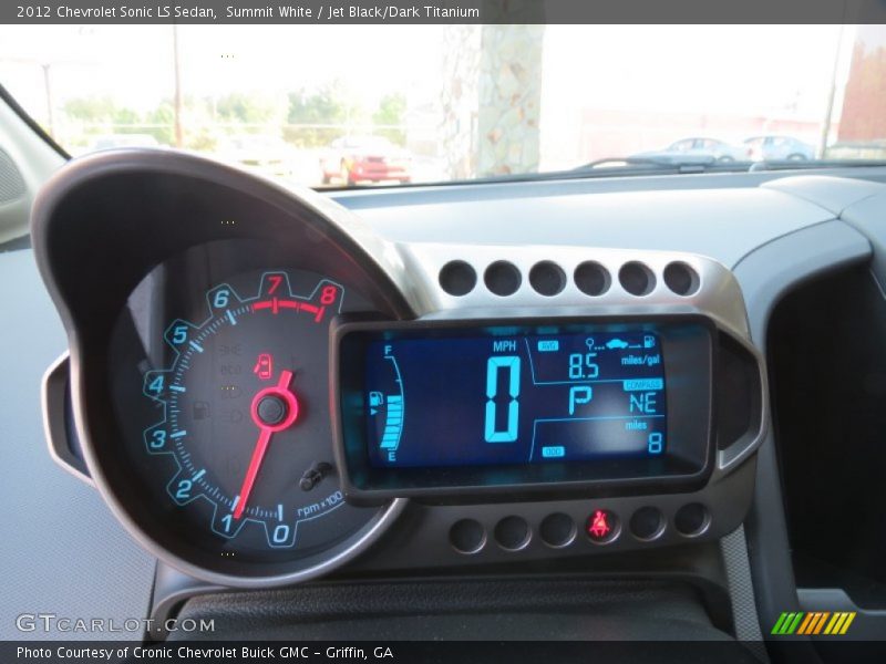 Summit White / Jet Black/Dark Titanium 2012 Chevrolet Sonic LS Sedan