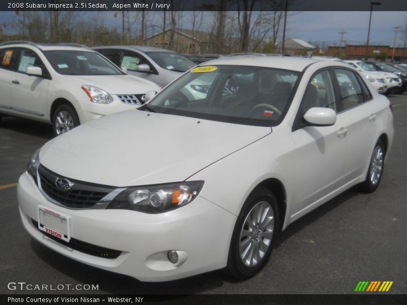 Aspen White / Ivory 2008 Subaru Impreza 2.5i Sedan