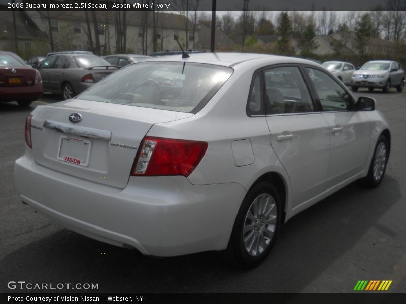 Aspen White / Ivory 2008 Subaru Impreza 2.5i Sedan