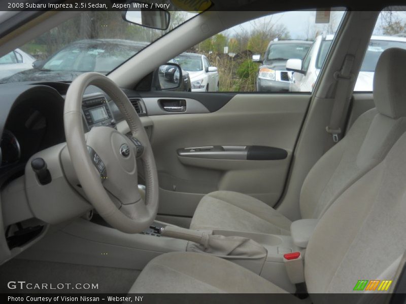 Aspen White / Ivory 2008 Subaru Impreza 2.5i Sedan