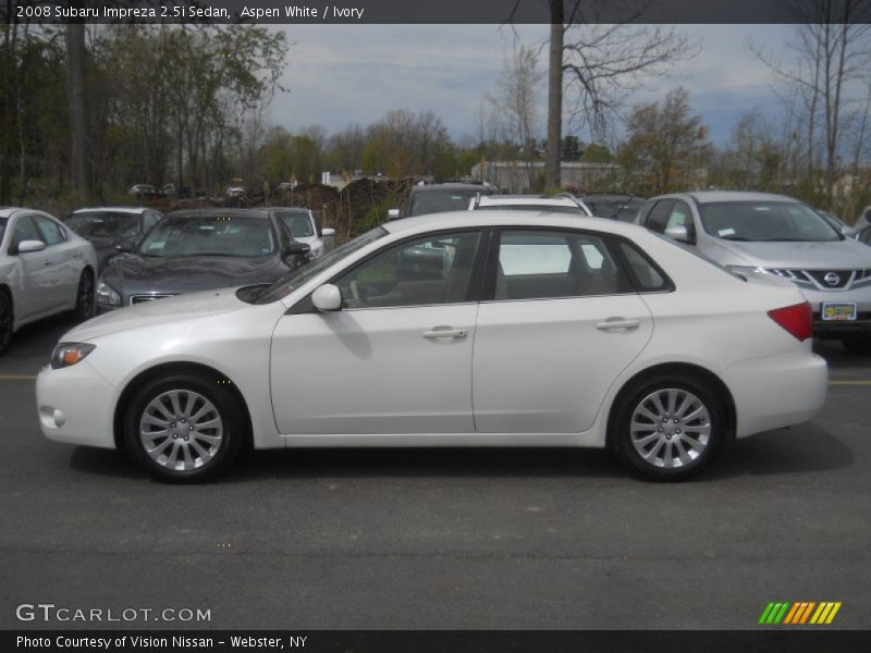 Aspen White / Ivory 2008 Subaru Impreza 2.5i Sedan