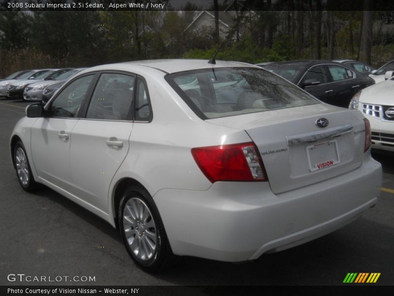 Aspen White / Ivory 2008 Subaru Impreza 2.5i Sedan