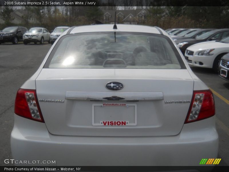 Aspen White / Ivory 2008 Subaru Impreza 2.5i Sedan