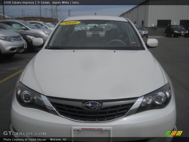 Aspen White / Ivory 2008 Subaru Impreza 2.5i Sedan