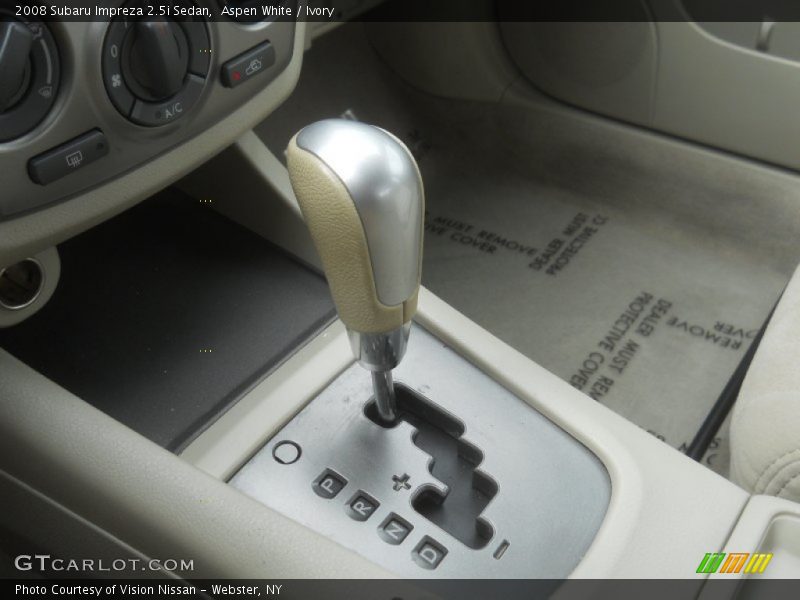 Aspen White / Ivory 2008 Subaru Impreza 2.5i Sedan