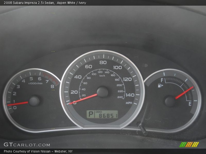 Aspen White / Ivory 2008 Subaru Impreza 2.5i Sedan