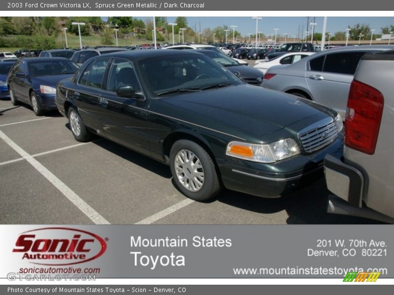 Spruce Green Metallic / Dark Charcoal 2003 Ford Crown Victoria LX