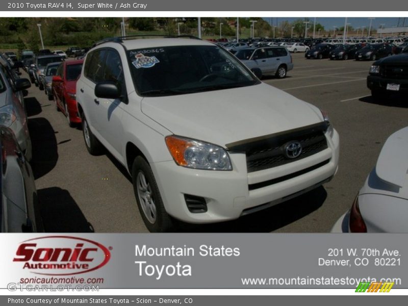 Super White / Ash Gray 2010 Toyota RAV4 I4