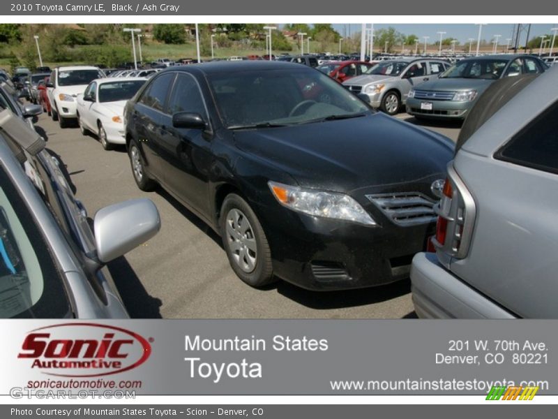 Black / Ash Gray 2010 Toyota Camry LE