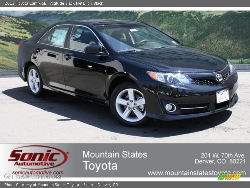 Attitude Black Metallic / Black 2012 Toyota Camry SE