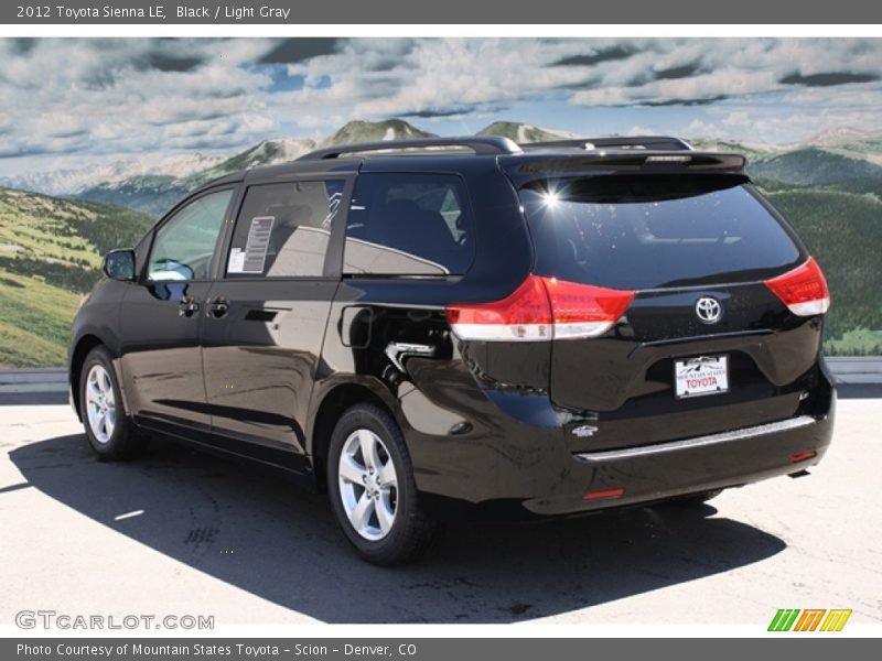 Black / Light Gray 2012 Toyota Sienna LE
