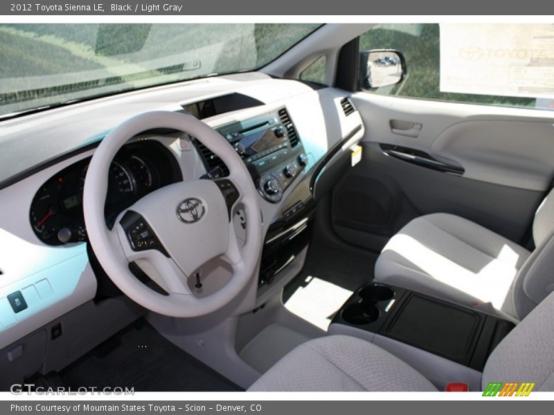 Black / Light Gray 2012 Toyota Sienna LE