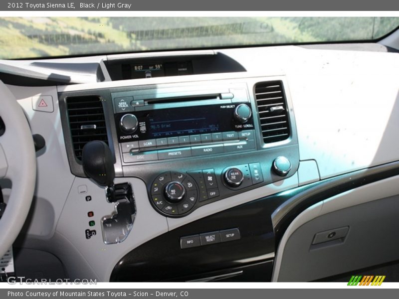 Black / Light Gray 2012 Toyota Sienna LE