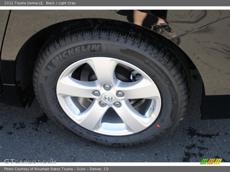 Black / Light Gray 2012 Toyota Sienna LE