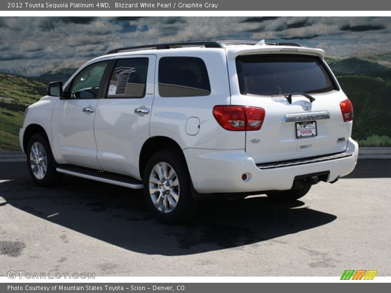 Blizzard White Pearl / Graphite Gray 2012 Toyota Sequoia Platinum 4WD