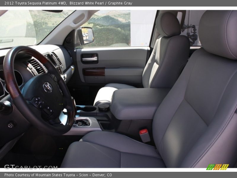 Blizzard White Pearl / Graphite Gray 2012 Toyota Sequoia Platinum 4WD