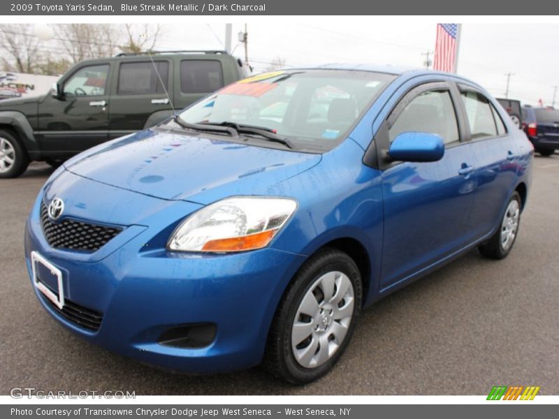 Blue Streak Metallic / Dark Charcoal 2009 Toyota Yaris Sedan