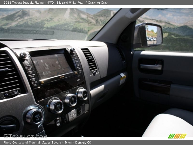 Blizzard White Pearl / Graphite Gray 2012 Toyota Sequoia Platinum 4WD