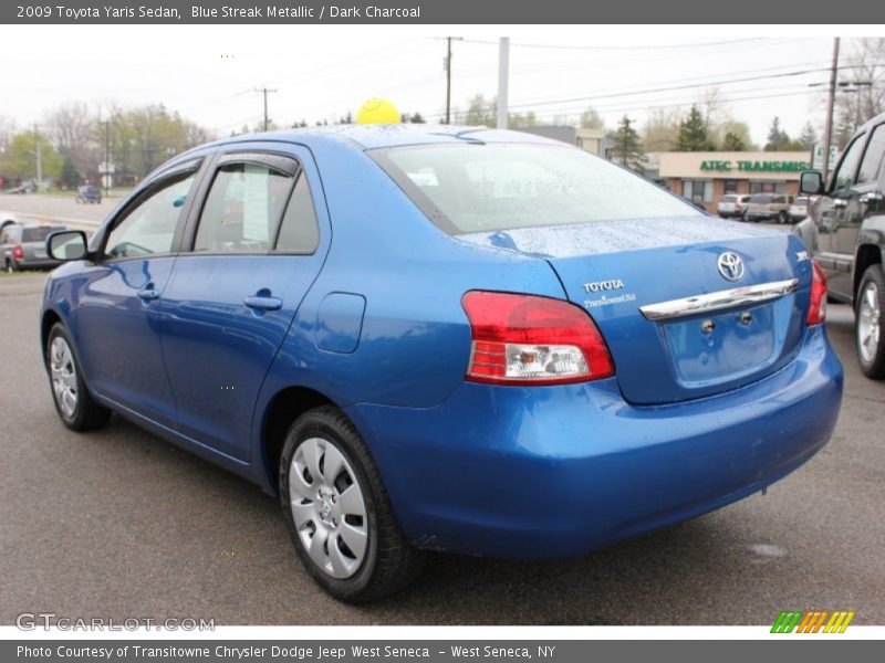 Blue Streak Metallic / Dark Charcoal 2009 Toyota Yaris Sedan