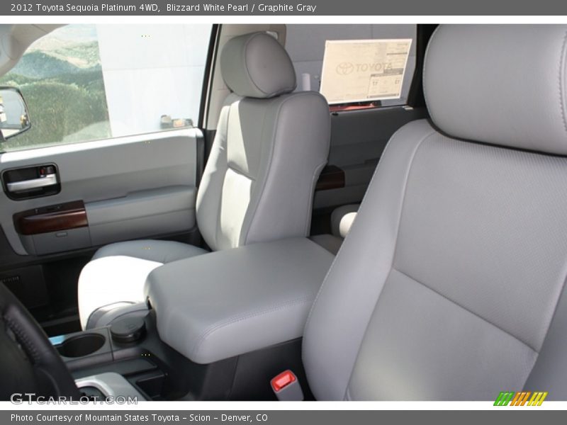 Blizzard White Pearl / Graphite Gray 2012 Toyota Sequoia Platinum 4WD