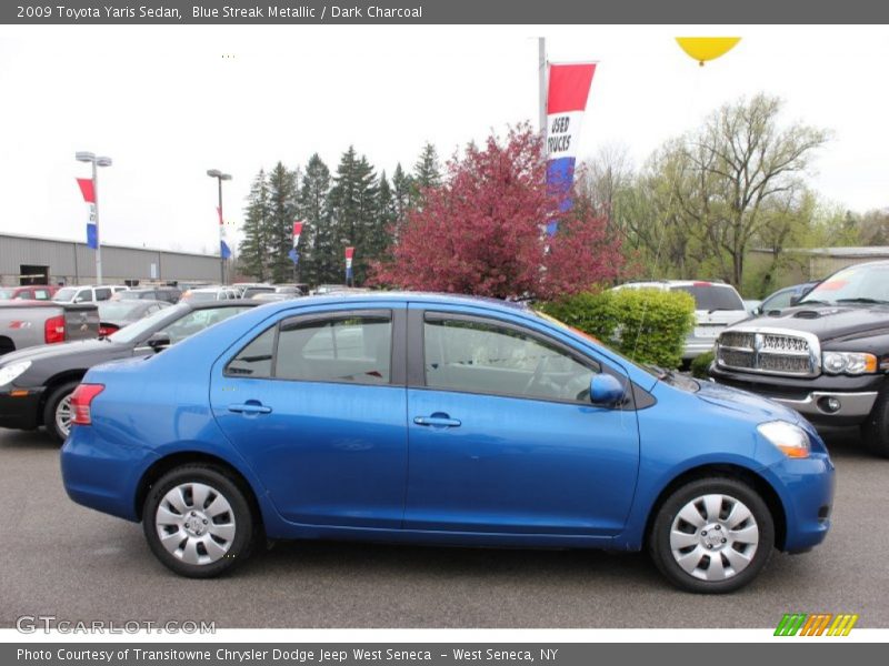 Blue Streak Metallic / Dark Charcoal 2009 Toyota Yaris Sedan