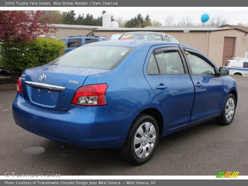 Blue Streak Metallic / Dark Charcoal 2009 Toyota Yaris Sedan