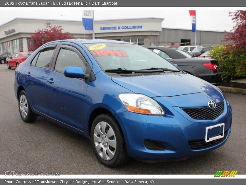 Blue Streak Metallic / Dark Charcoal 2009 Toyota Yaris Sedan