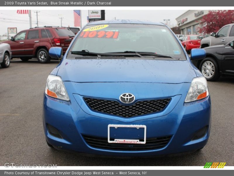 Blue Streak Metallic / Dark Charcoal 2009 Toyota Yaris Sedan