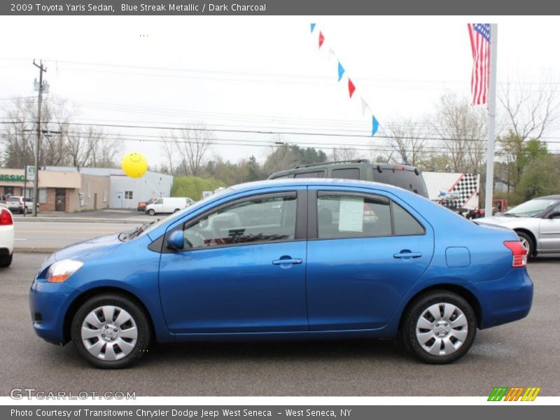 Blue Streak Metallic / Dark Charcoal 2009 Toyota Yaris Sedan