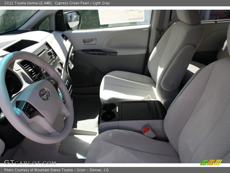 Cypress Green Pearl / Light Gray 2012 Toyota Sienna LE AWD