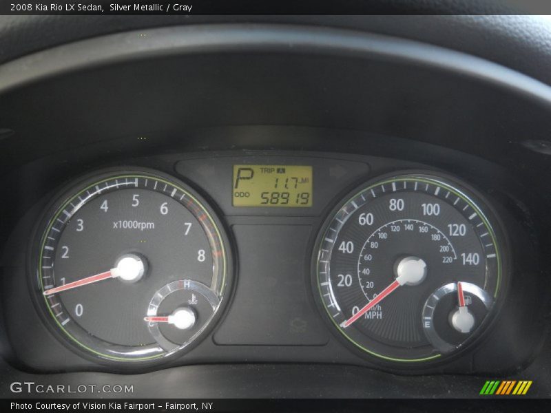 Silver Metallic / Gray 2008 Kia Rio LX Sedan