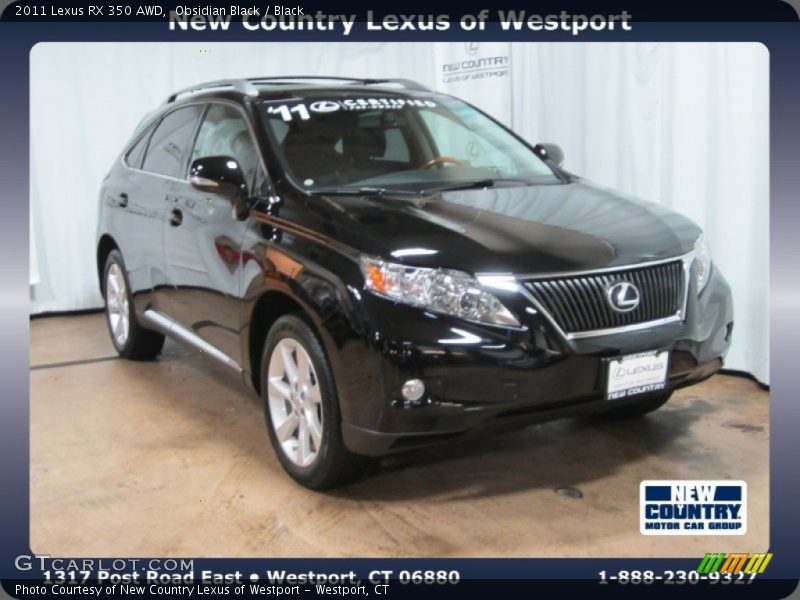 Obsidian Black / Black 2011 Lexus RX 350 AWD