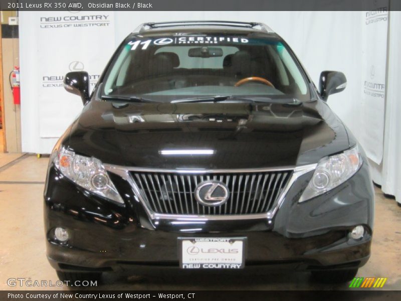 Obsidian Black / Black 2011 Lexus RX 350 AWD