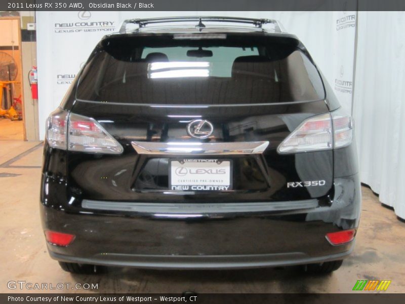 Obsidian Black / Black 2011 Lexus RX 350 AWD