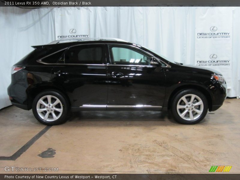 Obsidian Black / Black 2011 Lexus RX 350 AWD