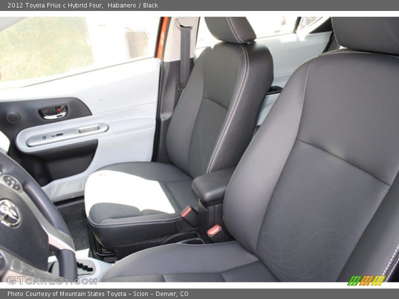  2012 Prius c Hybrid Four Black Interior