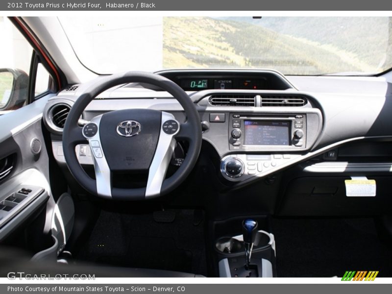 Habanero / Black 2012 Toyota Prius c Hybrid Four
