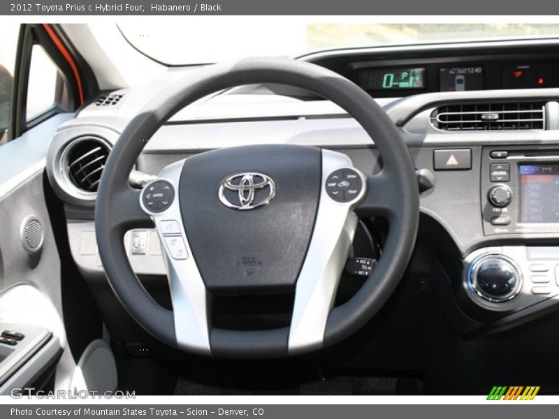 Dashboard of 2012 Prius c Hybrid Four