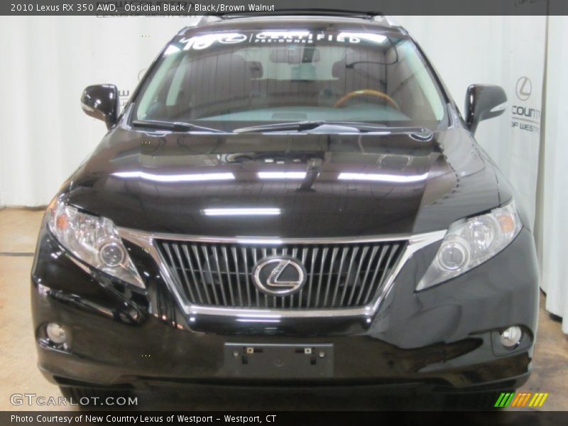 Obsidian Black / Black/Brown Walnut 2010 Lexus RX 350 AWD