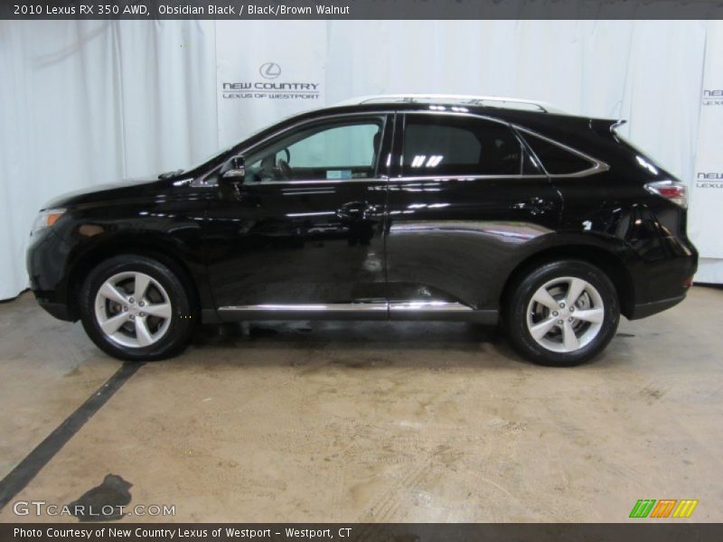 Obsidian Black / Black/Brown Walnut 2010 Lexus RX 350 AWD