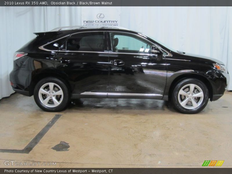 Obsidian Black / Black/Brown Walnut 2010 Lexus RX 350 AWD