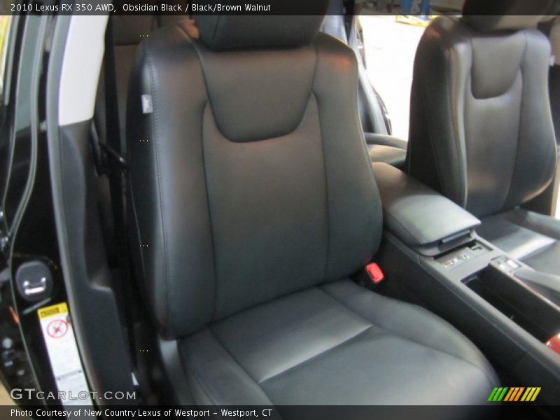 Obsidian Black / Black/Brown Walnut 2010 Lexus RX 350 AWD