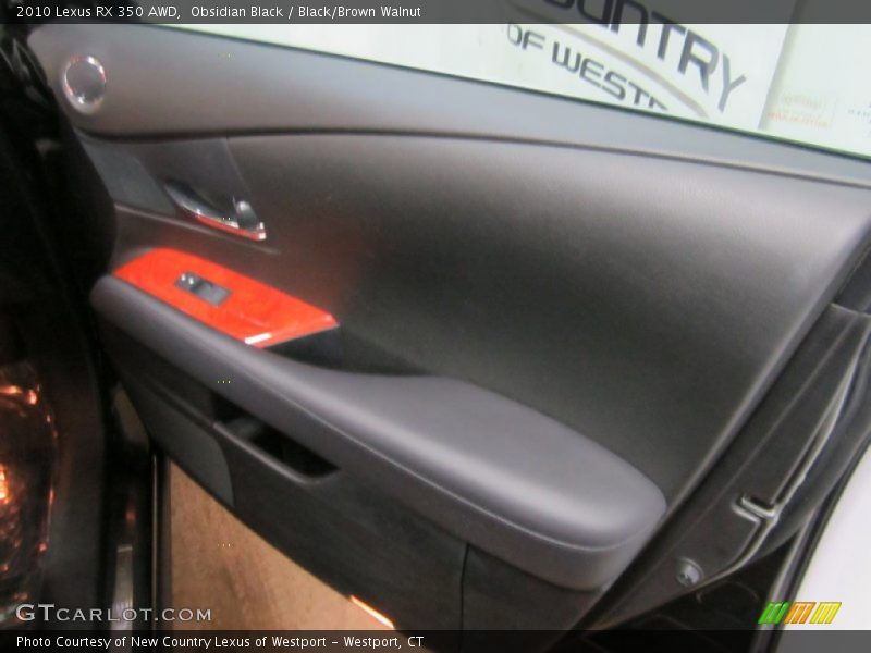 Obsidian Black / Black/Brown Walnut 2010 Lexus RX 350 AWD