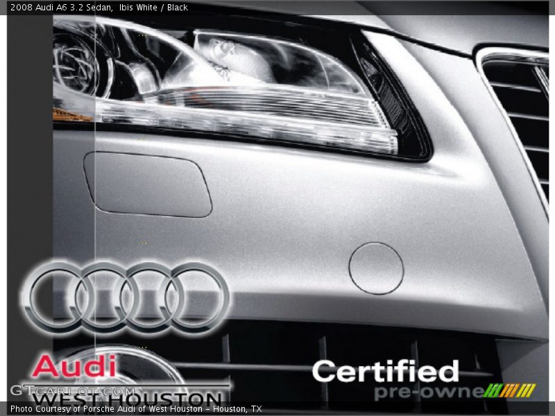 Ibis White / Black 2008 Audi A6 3.2 Sedan