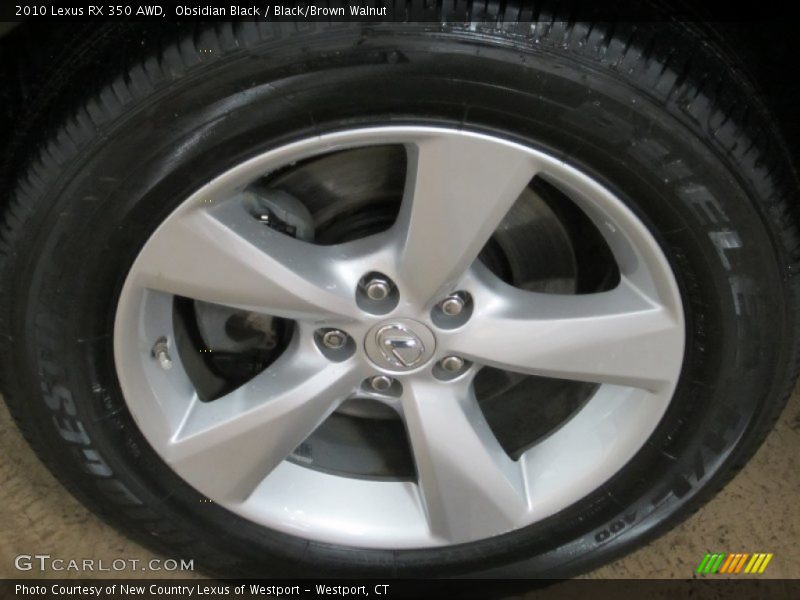 Obsidian Black / Black/Brown Walnut 2010 Lexus RX 350 AWD