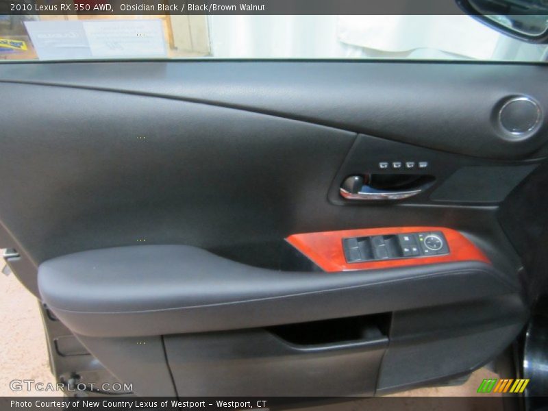 Obsidian Black / Black/Brown Walnut 2010 Lexus RX 350 AWD