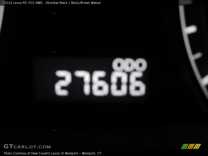Obsidian Black / Black/Brown Walnut 2010 Lexus RX 350 AWD
