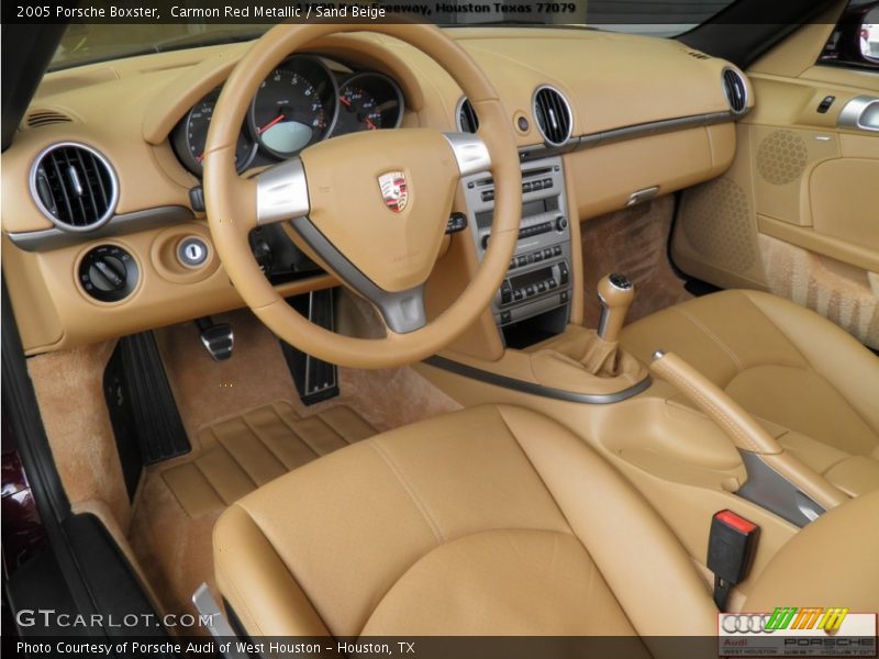 Carmon Red Metallic / Sand Beige 2005 Porsche Boxster