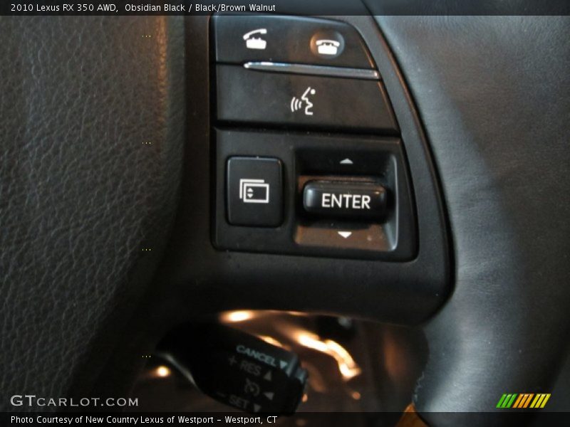 Obsidian Black / Black/Brown Walnut 2010 Lexus RX 350 AWD