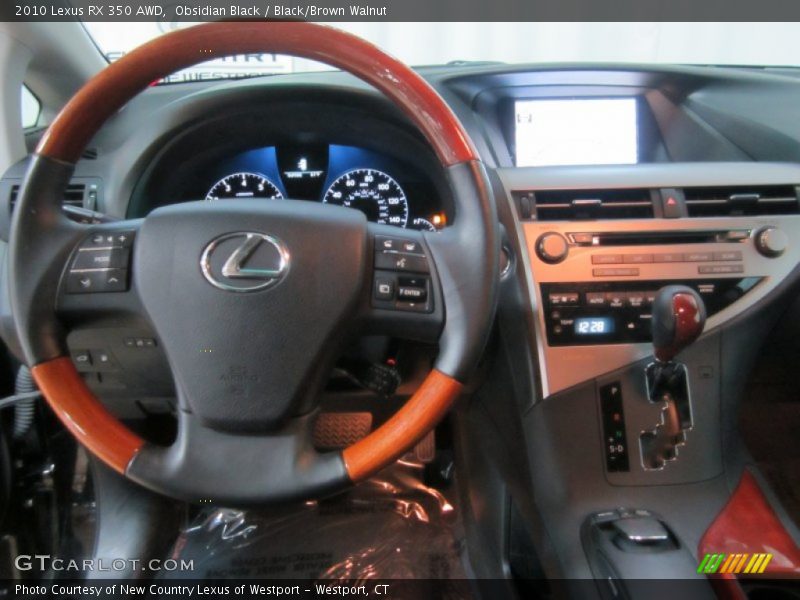 Obsidian Black / Black/Brown Walnut 2010 Lexus RX 350 AWD